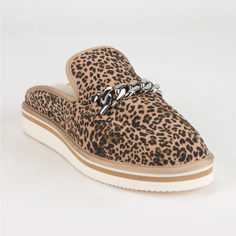 DOLCE VITA Haiden Womens Leopard Suede Slippers - Picture 1 of 14